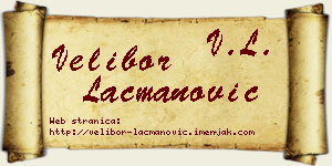 Velibor Lacmanović vizit kartica